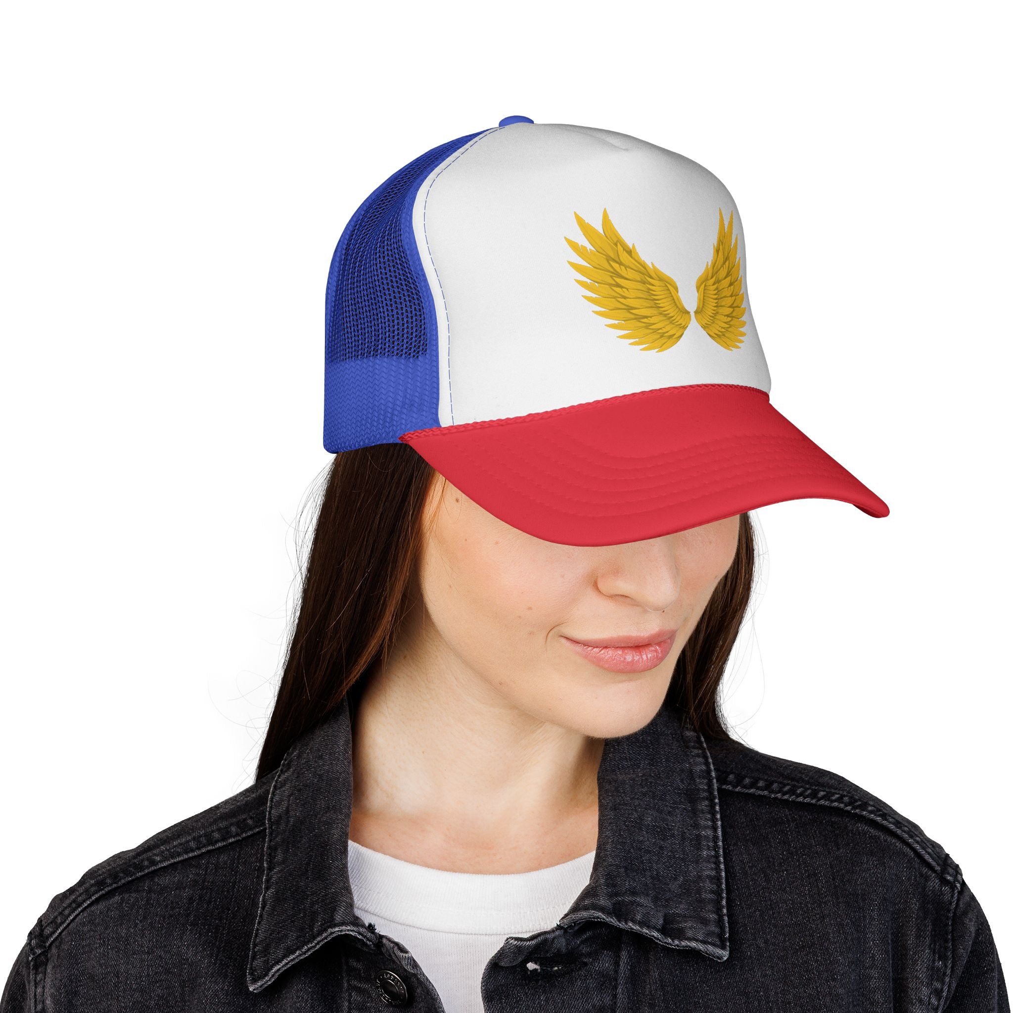 Winged Spirit Trucker Cap - Inspirational Hat for Outdoors, Travel, Gifts for Adventurers, Festivals, or Everyday Wear