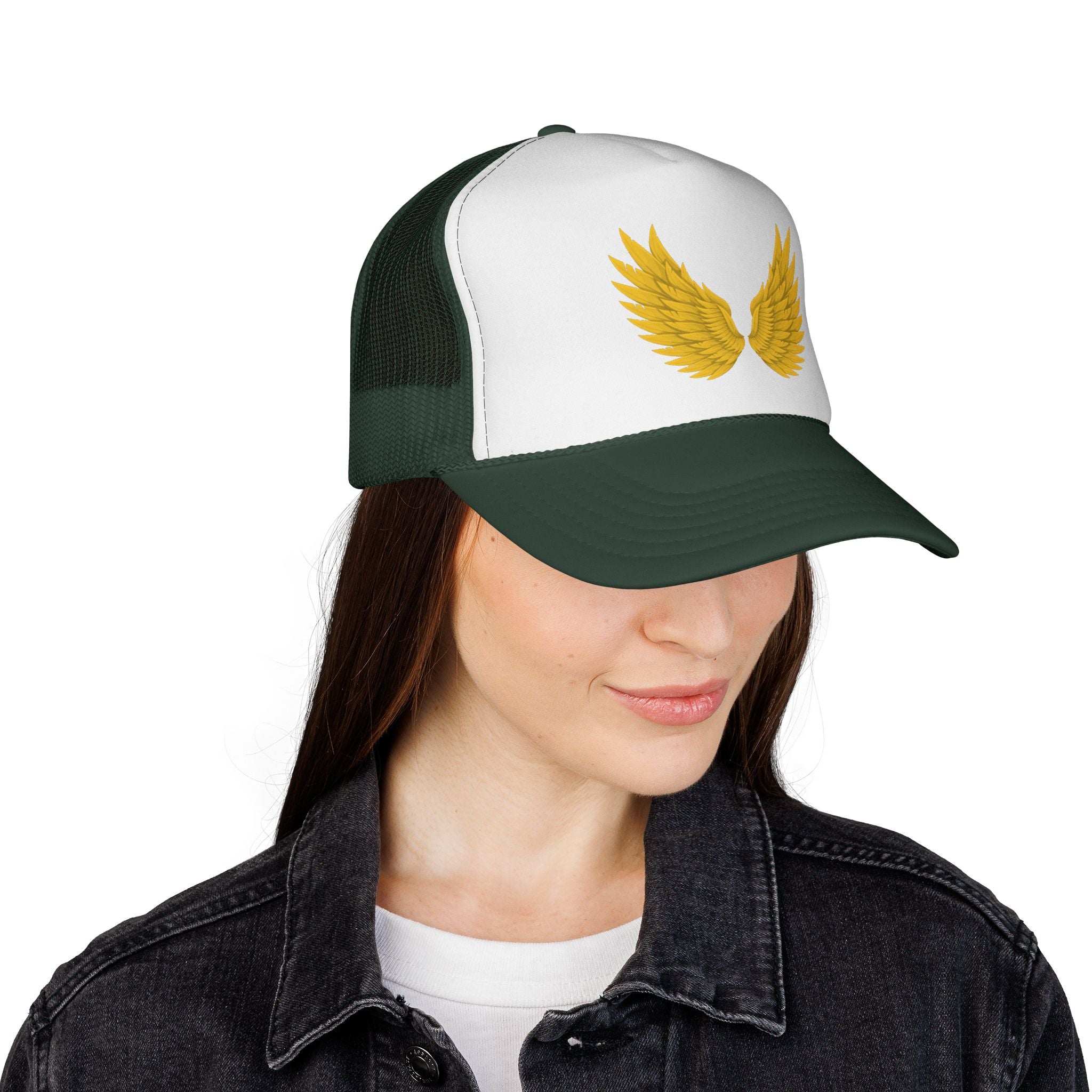 Winged Spirit Trucker Cap - Inspirational Hat for Outdoors, Travel, Gifts for Adventurers, Festivals, or Everyday Wear