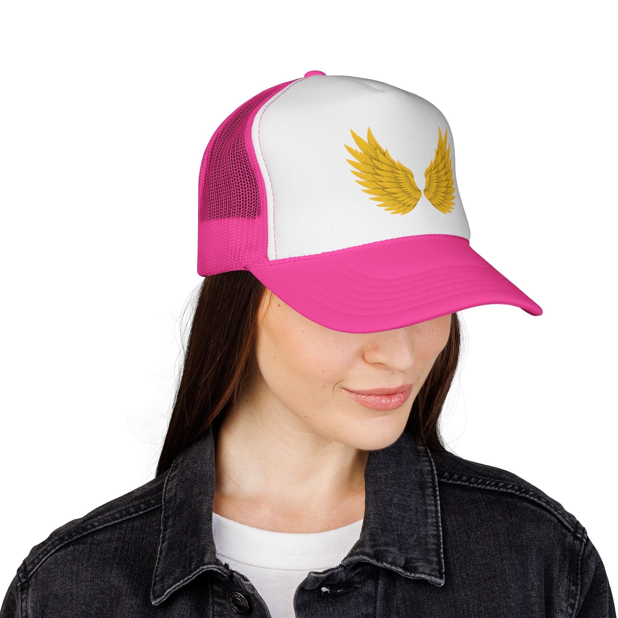 Winged Spirit Trucker Cap - Inspirational Hat for Outdoors, Travel, Gifts for Adventurers, Festivals, or Everyday Wear