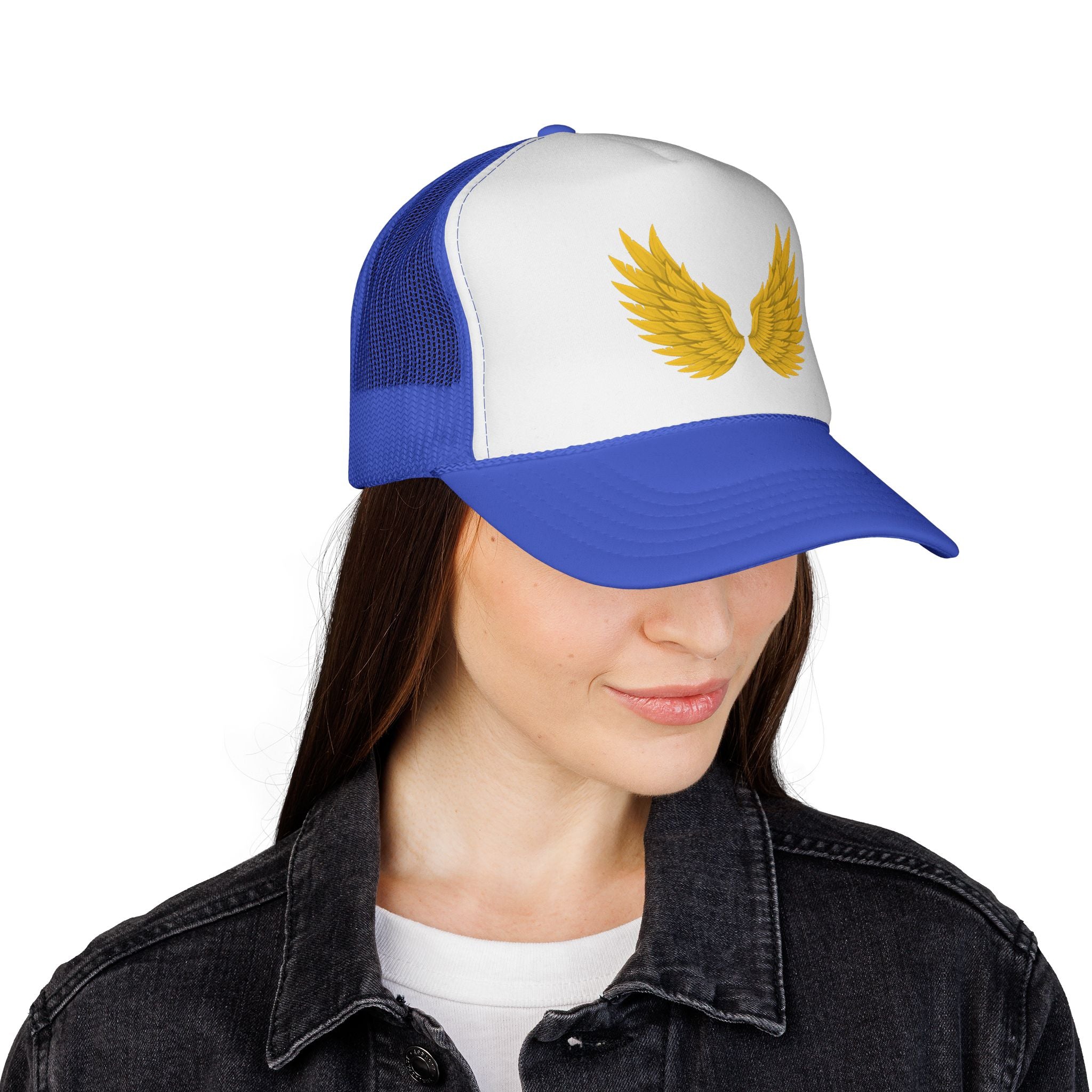 Winged Spirit Trucker Cap - Inspirational Hat for Outdoors, Travel, Gifts for Adventurers, Festivals, or Everyday Wear